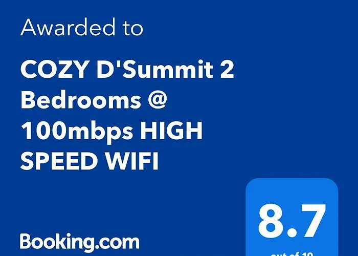 Cozy D\'Summit 2 Bedrooms @ 100Mbps High Speed Wifi